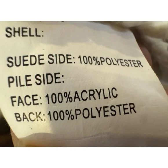 Vintage County Clothing Company Studded Faux Shearling Coat Women’s M Brown Crea - Picture 6 of 8